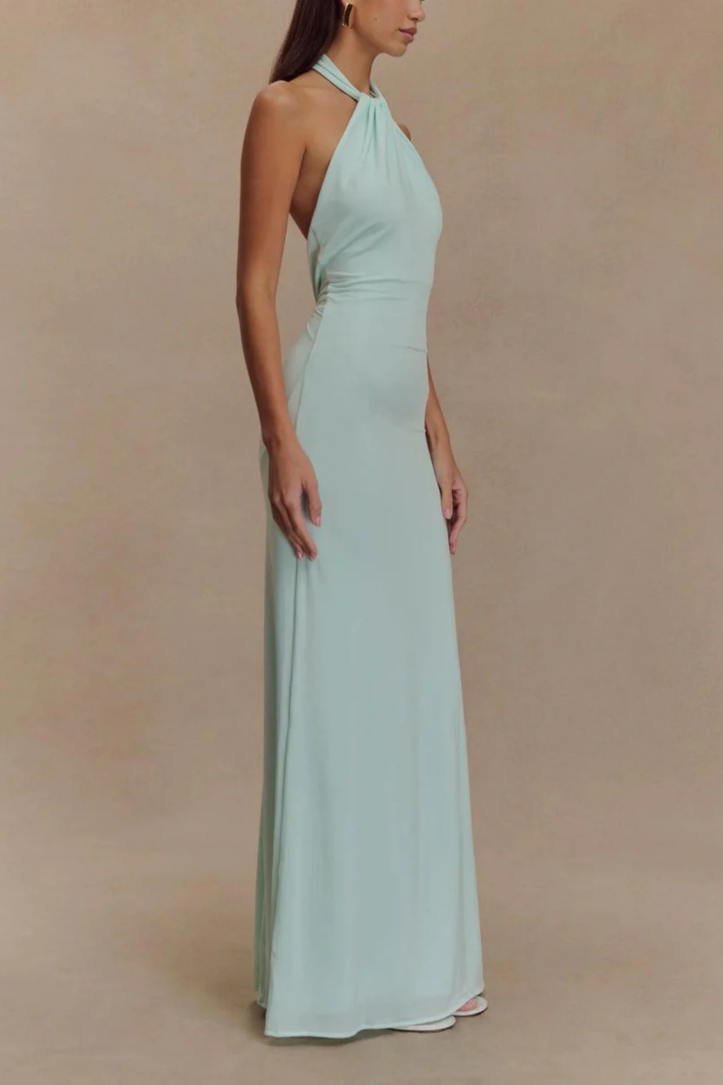 Tatiana | Halter Ruched Bodycon Open-Back Women Summer Maxi Dress