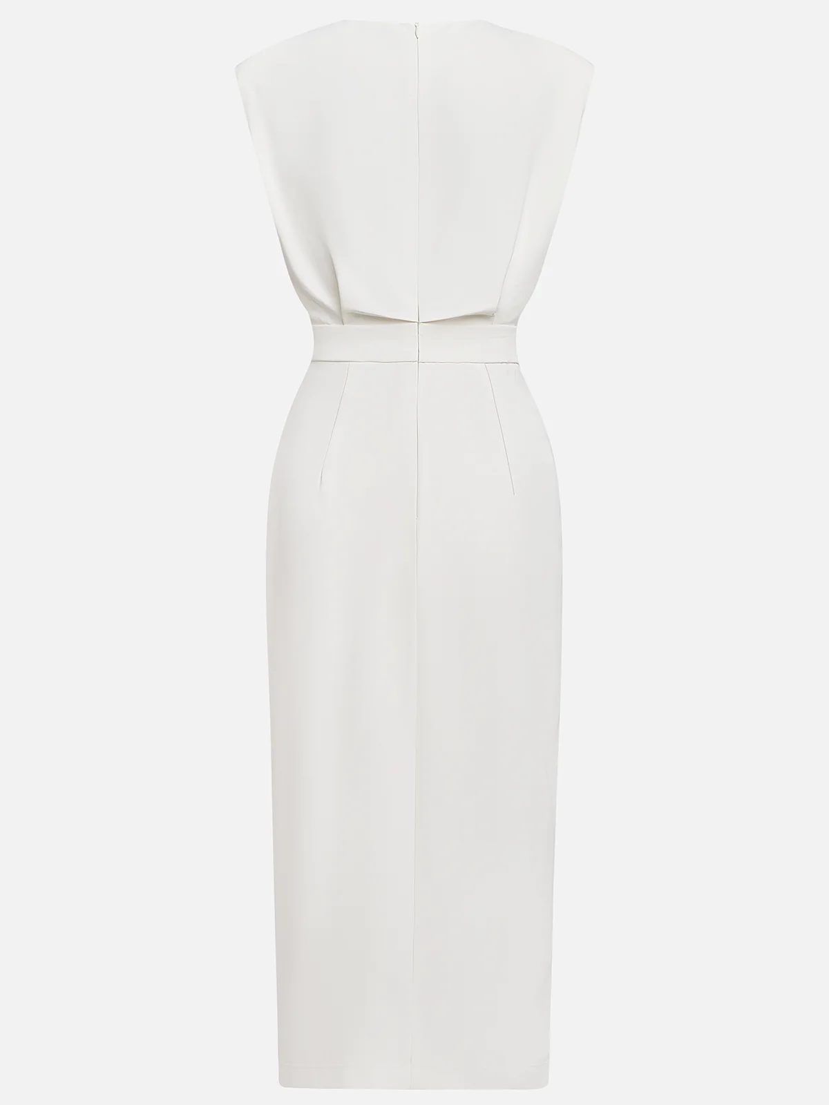Colette | Sleeveless Side-Button Front-Slit Women Summer Midi Dress