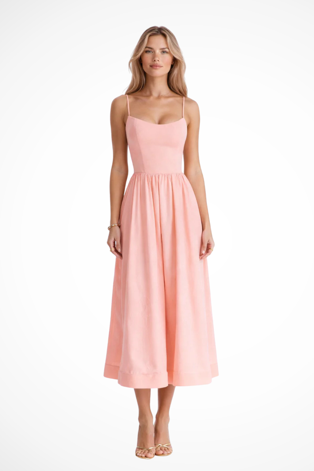 Hazel | Square-Neck A-Line Sundress Women Summer Midi Dress