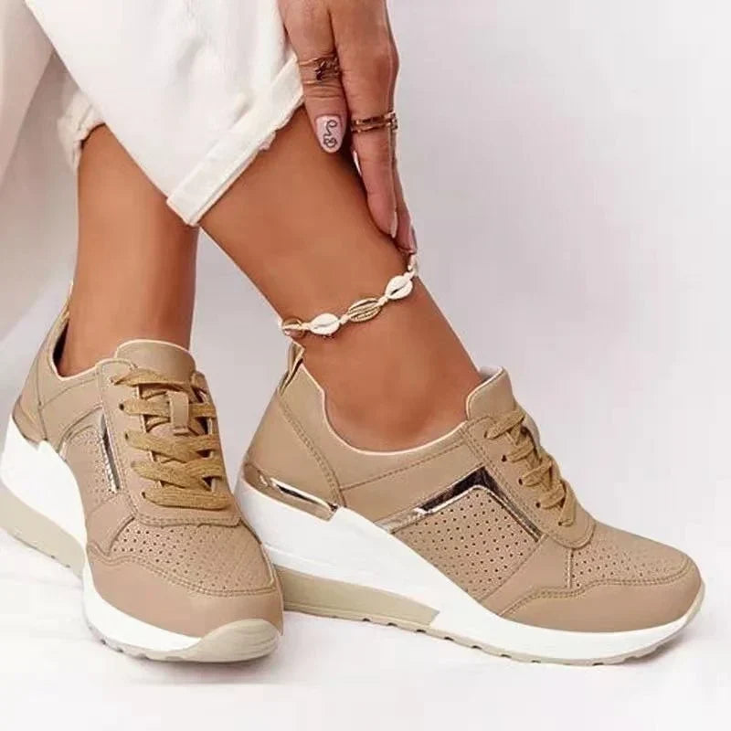 Jolie | Hidden-Wedge Platform Women Comfortable Sneakers