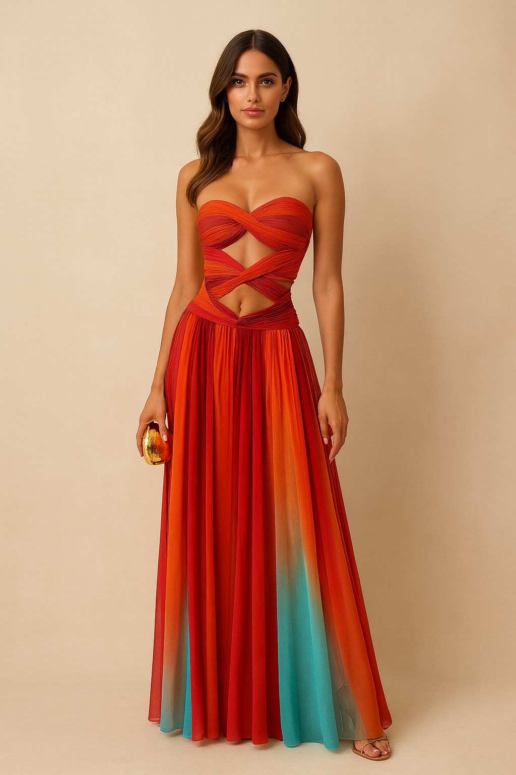 Laney | Strapless A-Line Breezy Women Summer Maxi Dress