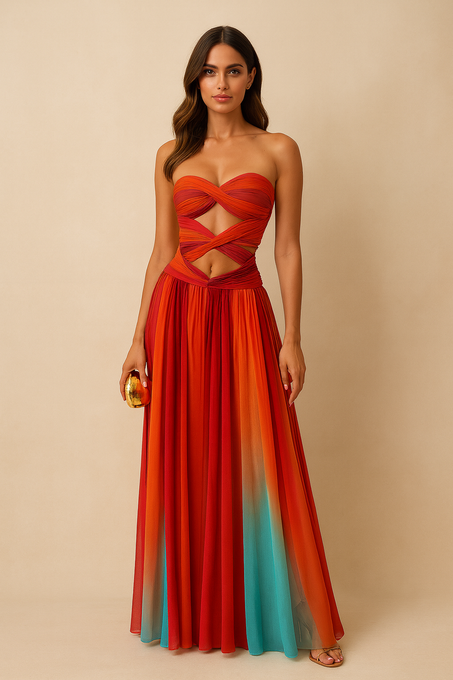 Laney | Strapless A-Line Breezy Women Summer Maxi Dress
