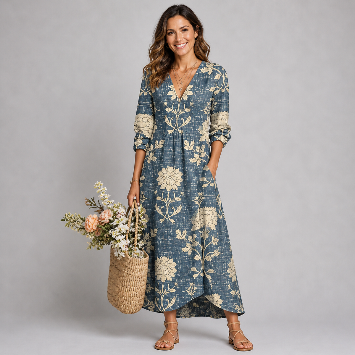 Luna | Abstract Print Pocket Women's Summer Dress