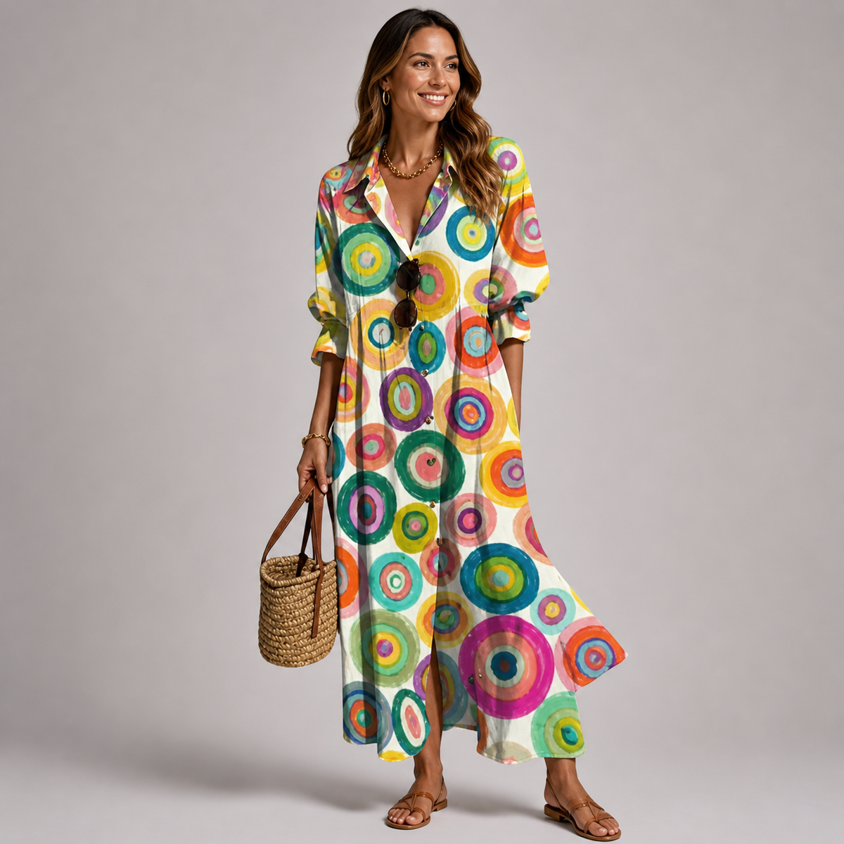 Harlow | Floral Tummy-Control Flowing Women Summer Maxi Dress