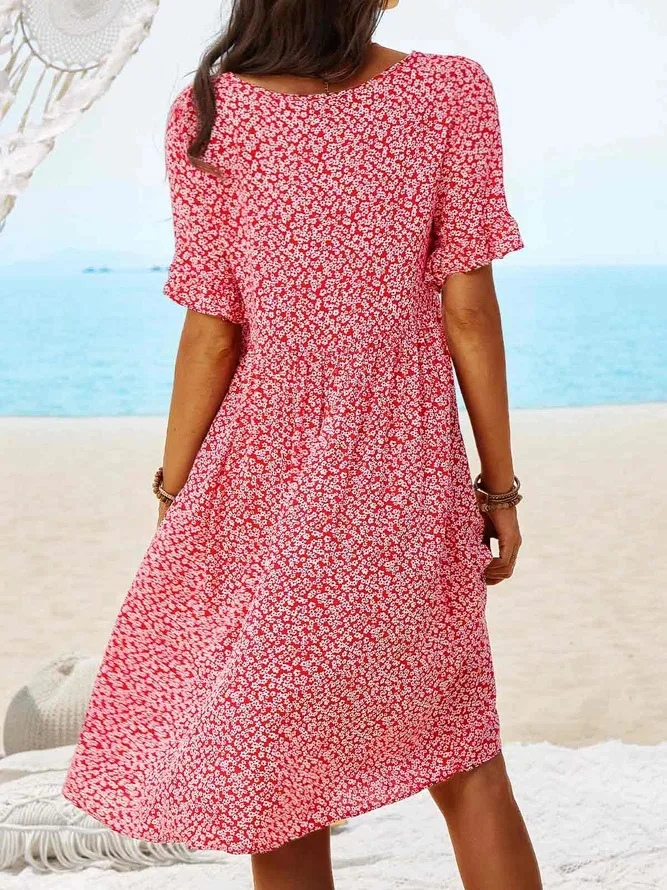 Dixie | Ditsy Floral Flutter-Sleeve Women Summer Mini Dress