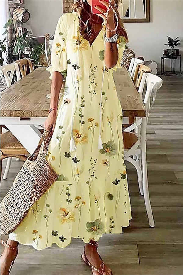 Alexis | Floral Tiered Relaxed Women Summer Maxi Dress