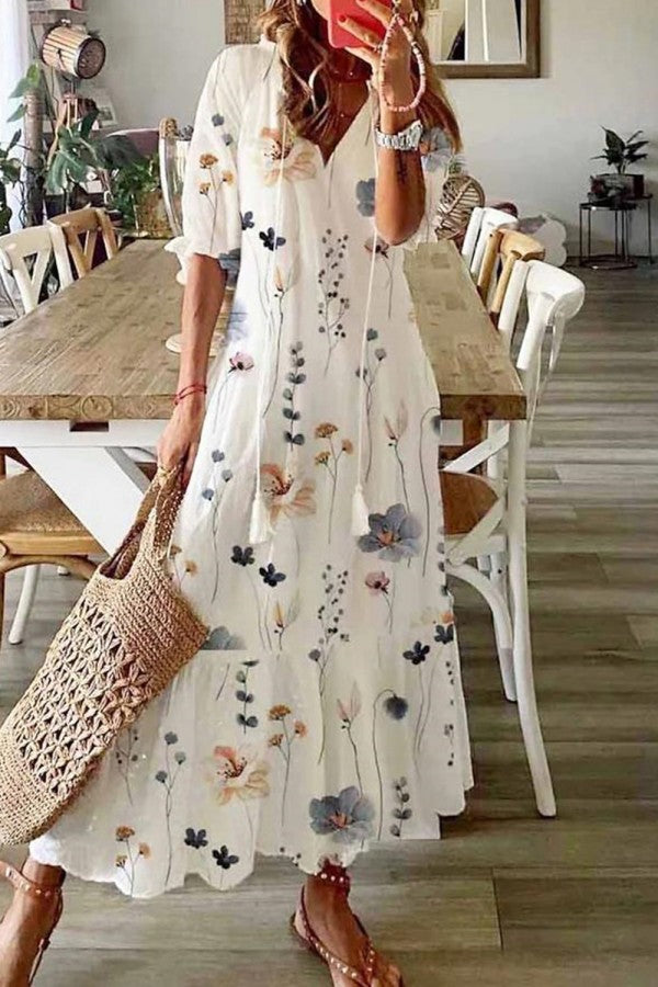 Alexis | Floral Tiered Relaxed Women Summer Maxi Dress