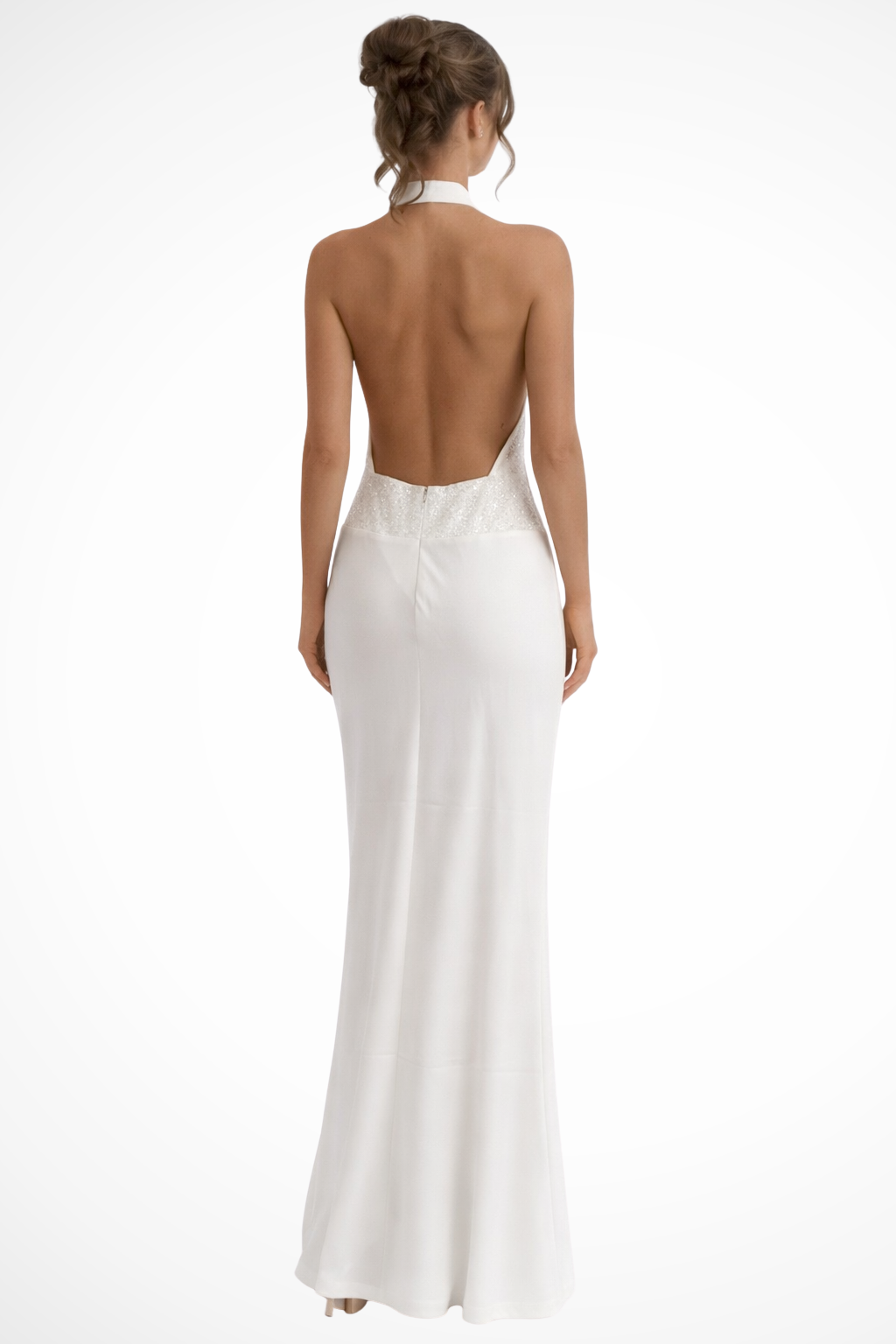 Tara | Halter Draped Satin Women Summer Maxi Dress