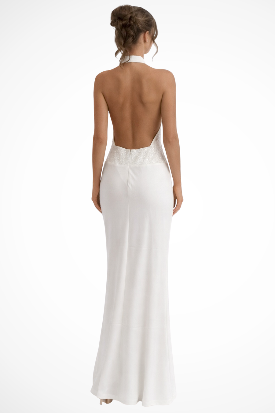 Tara | Halter Draped Satin Women Summer Maxi Dress