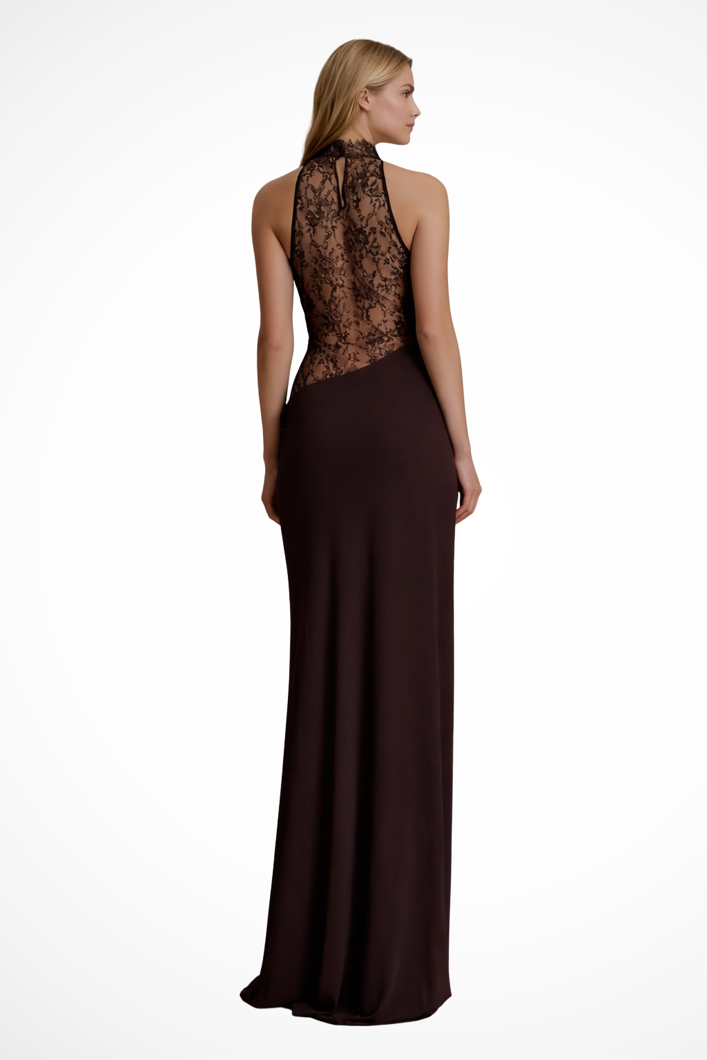 Cara | Halter Lace-Detail Evening Women Summer Maxi Dress