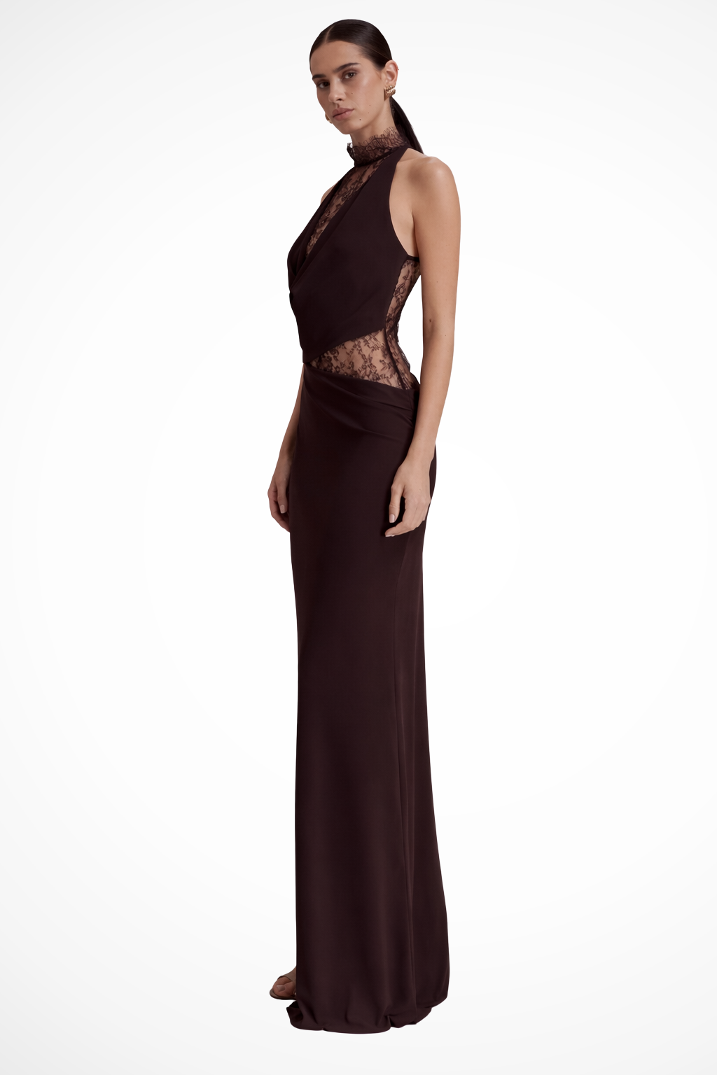 Cara | Halter Lace-Detail Evening Women Summer Maxi Dress