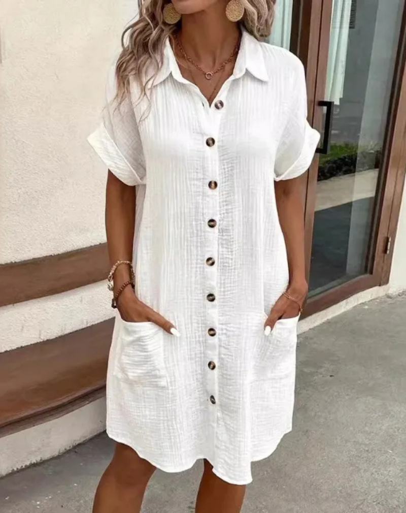 Callie | Collared Casual Button-Down Women's Shirt Dress