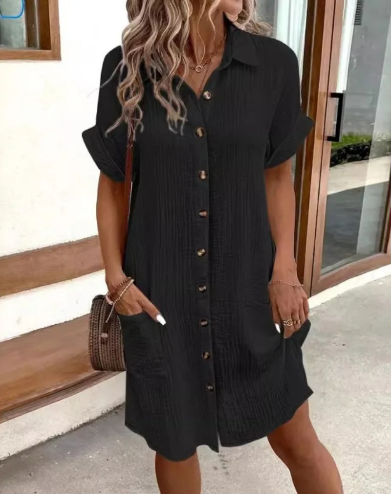 Callie | Collared Casual Button-Down Women's Shirt Dress