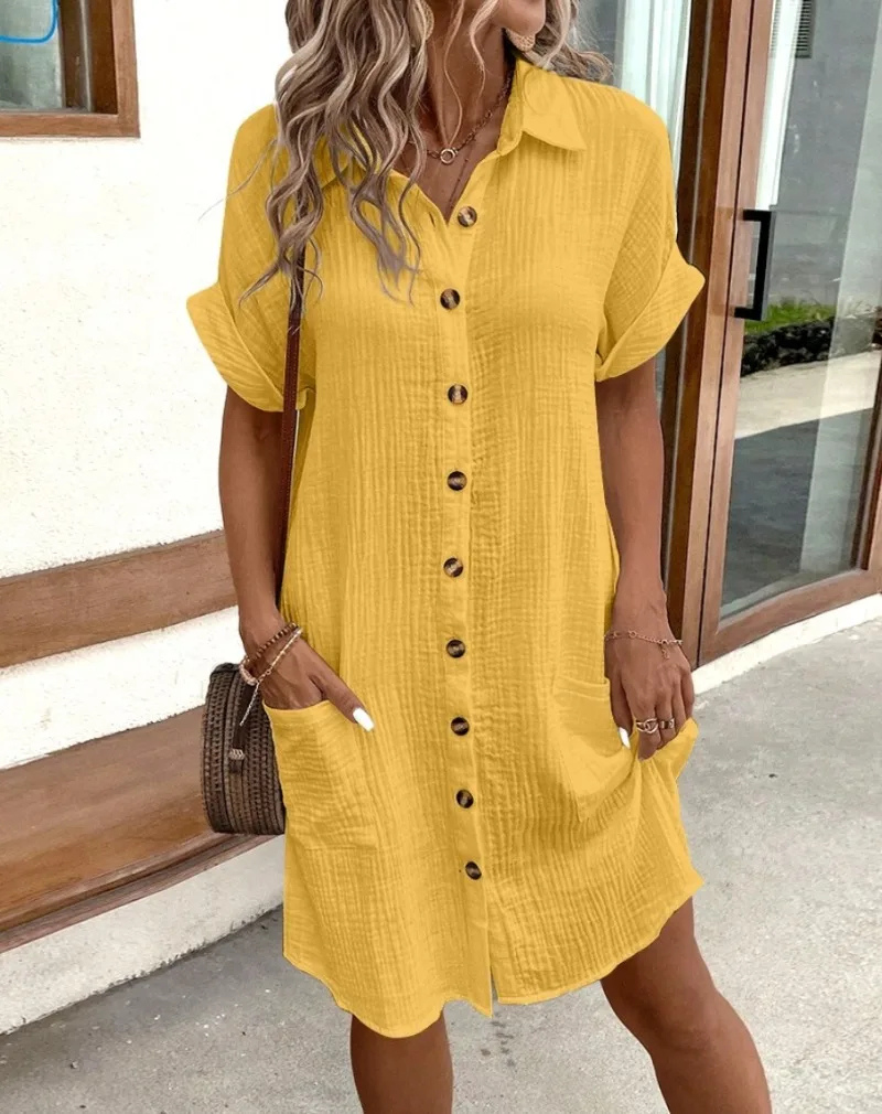 Callie | Collared Casual Button-Down Women's Shirt Dress