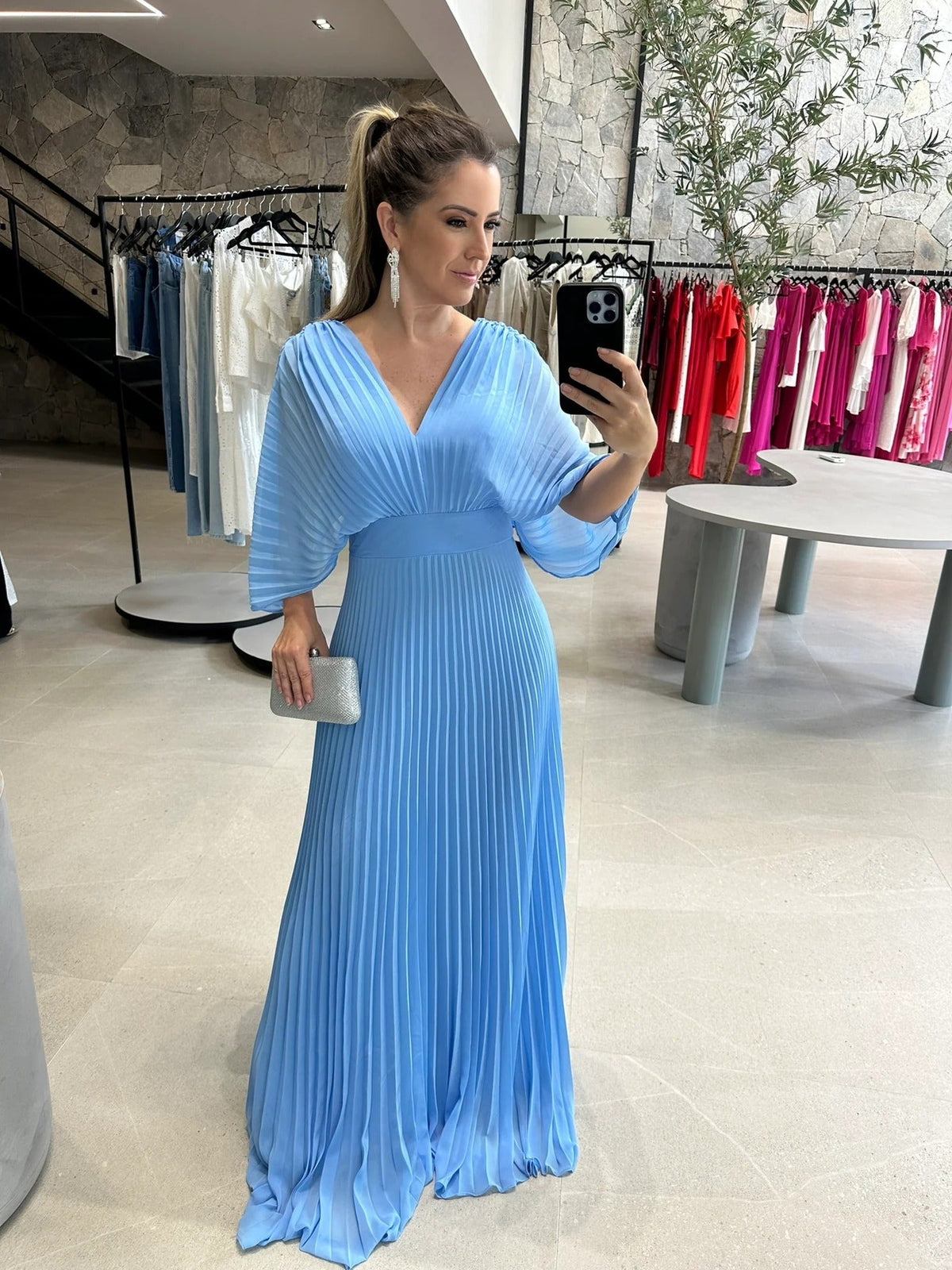 Bethany | Colourful Pleated Flowing Women Summer Maxi Dress