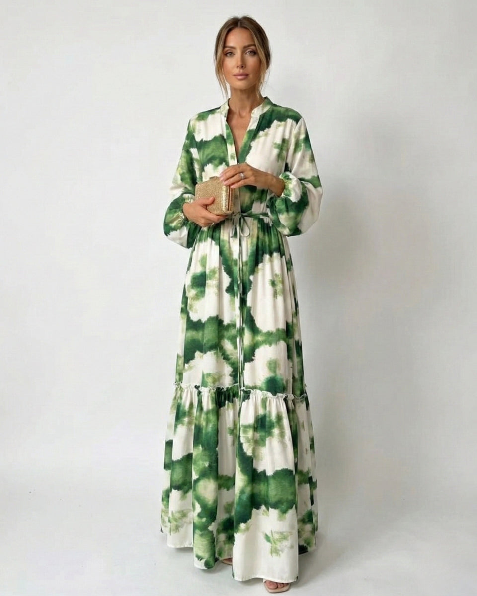 Kelsey | Tie-Waist Longline Women Summer Maxi Dress