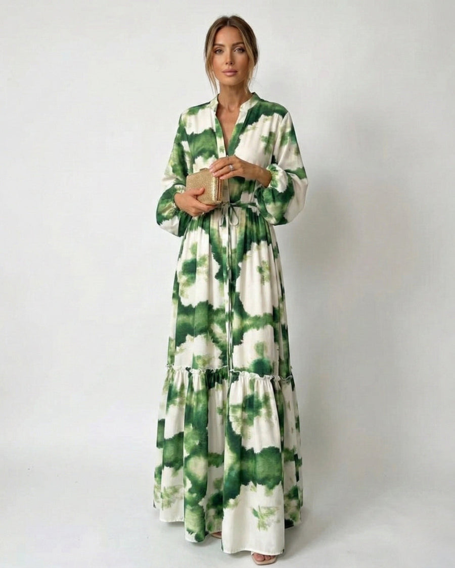Kelsey | Tie-Waist Longline Women Summer Maxi Dress