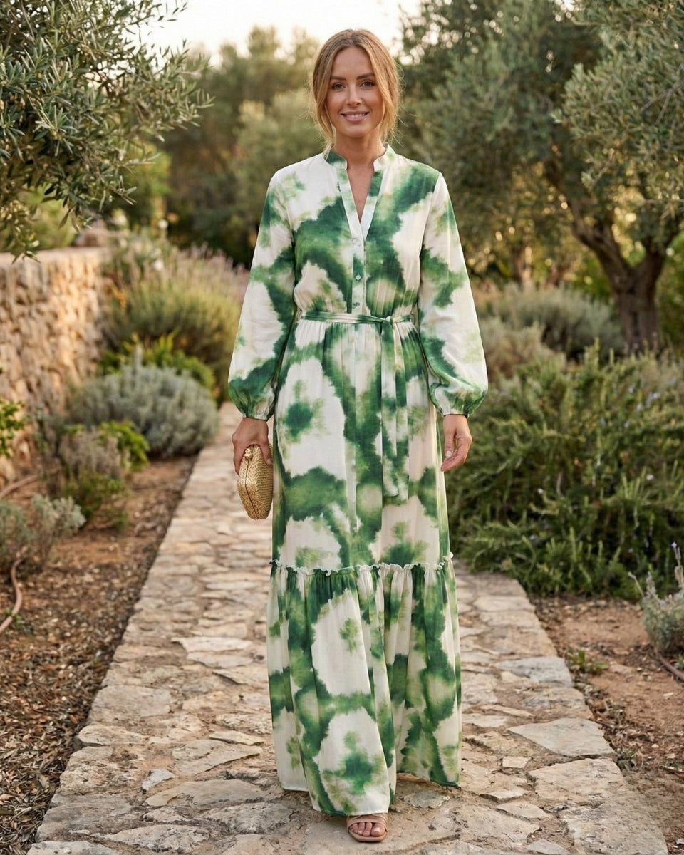 Kelsey | Tie-Waist Longline Women Summer Maxi Dress
