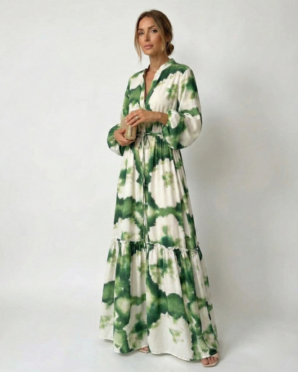 Kelsey | Tie-Waist Longline Women Summer Maxi Dress