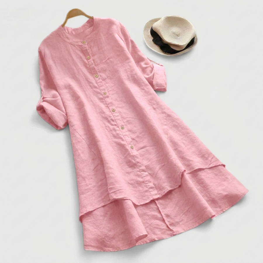 Josie | Button-Front Tiered Relaxed Women Summer Midi Dress