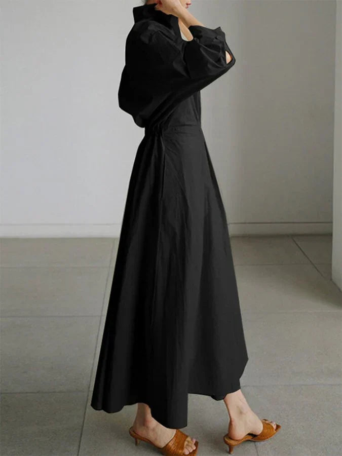Elise | Pleated Collared Women's Shirt Dress