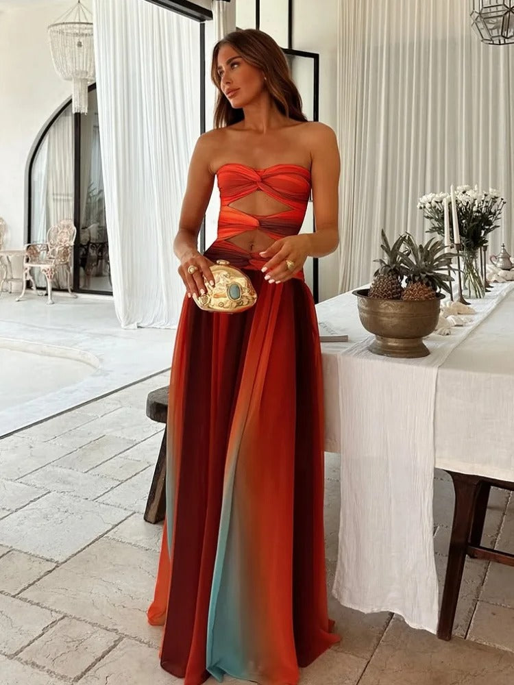 Sienna | Hollow-Out Flowing Women Summer Maxi Dress