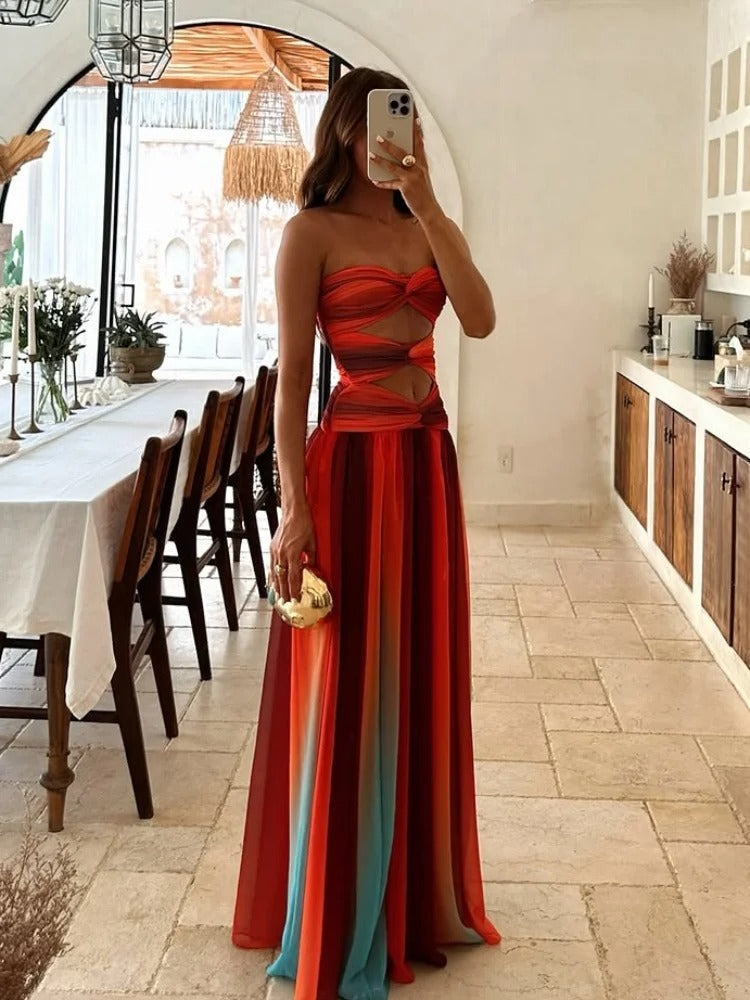 Sienna | Hollow-Out Flowing Women Summer Maxi Dress