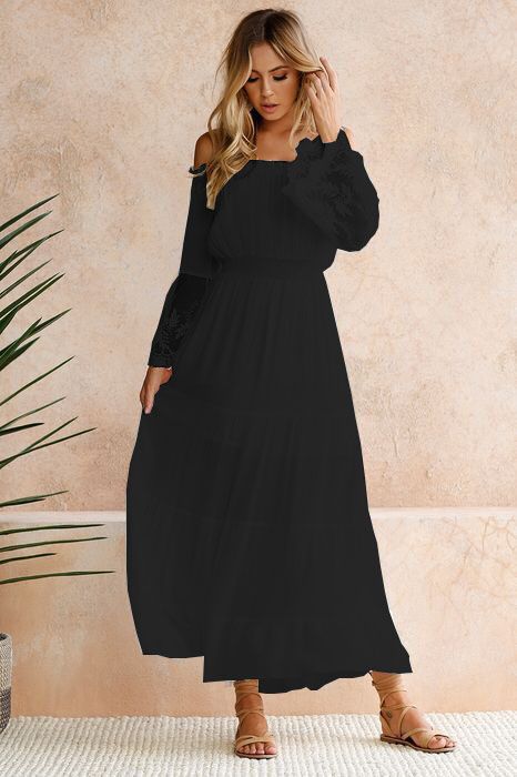 Olivia | Off-Shoulder Bell-Sleeve Boho Women Summer Maxi Dress