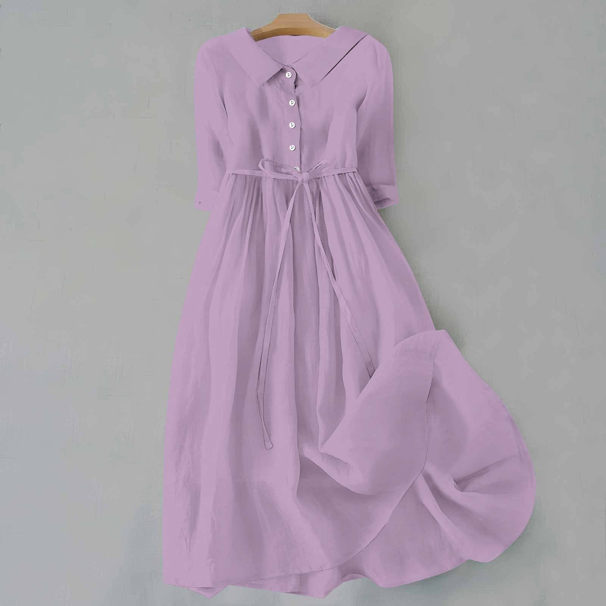 Clarissa | Button-Front Tie-Waist Flowy Women Summer Midi Dress