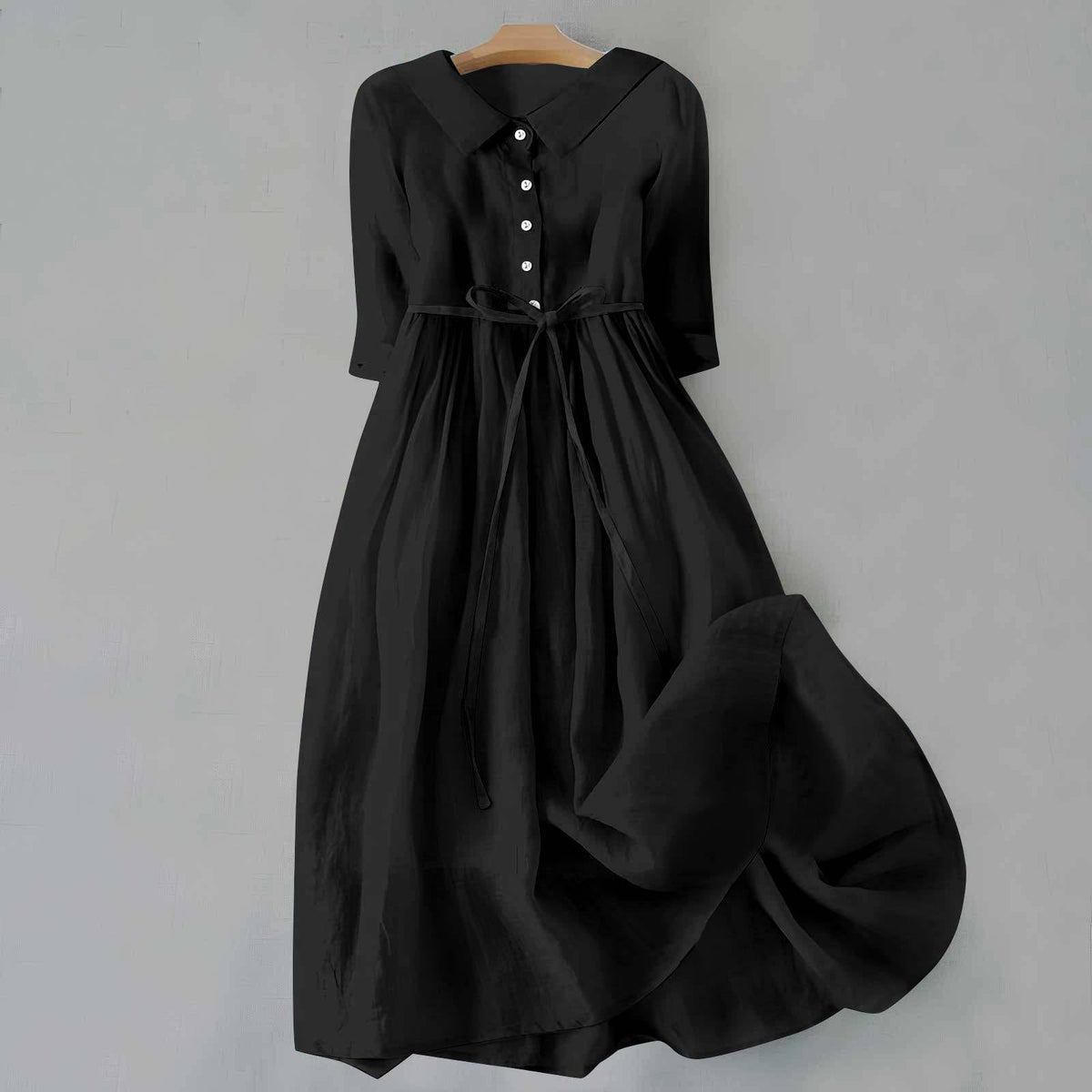 Clarissa | Button-Front Tie-Waist Flowy Women Summer Midi Dress