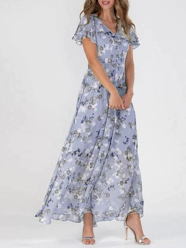 Alessia | Fitted Flattering Classic Women Summer Maxi Dress