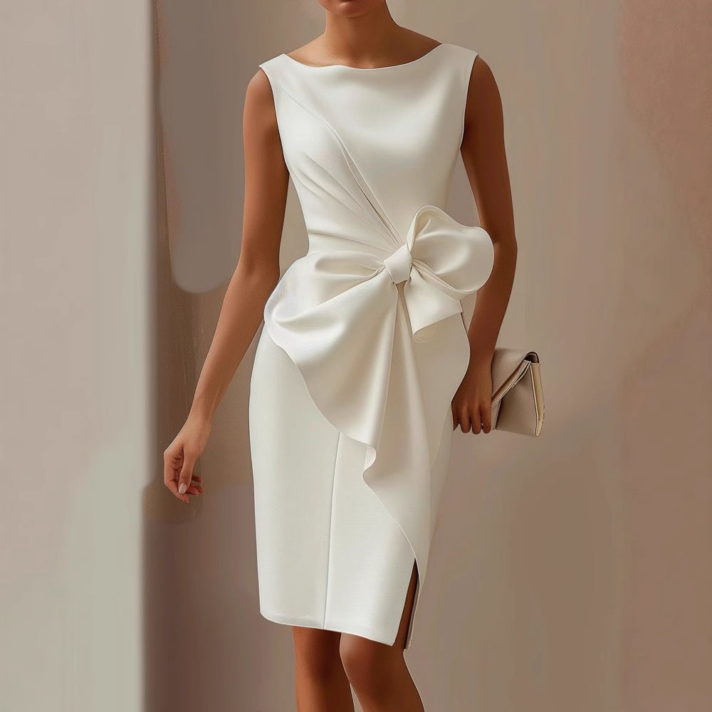 Rosalind | Bodycon Bow-Detail Midi Women Cocktail Summer Dress