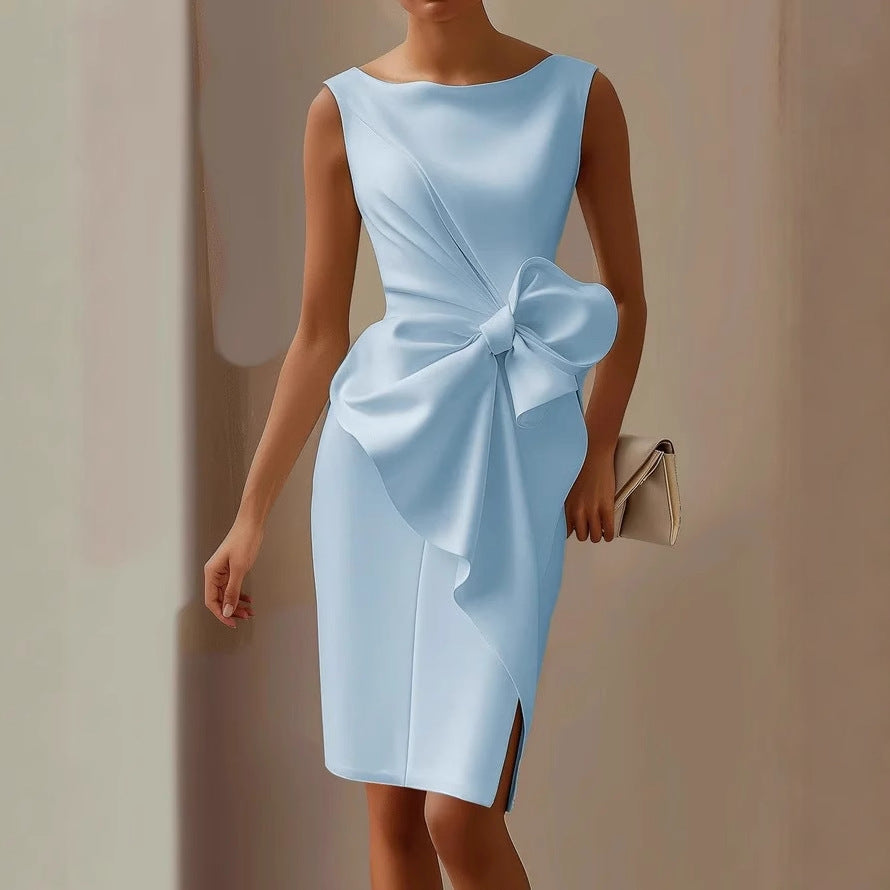 Rosalind | Bodycon Bow-Detail Midi Women Cocktail Summer Dress