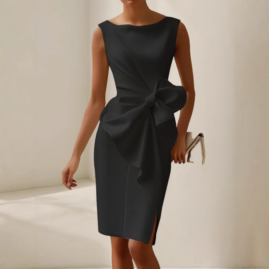 Rosalind | Bodycon Bow-Detail Midi Women Cocktail Summer Dress