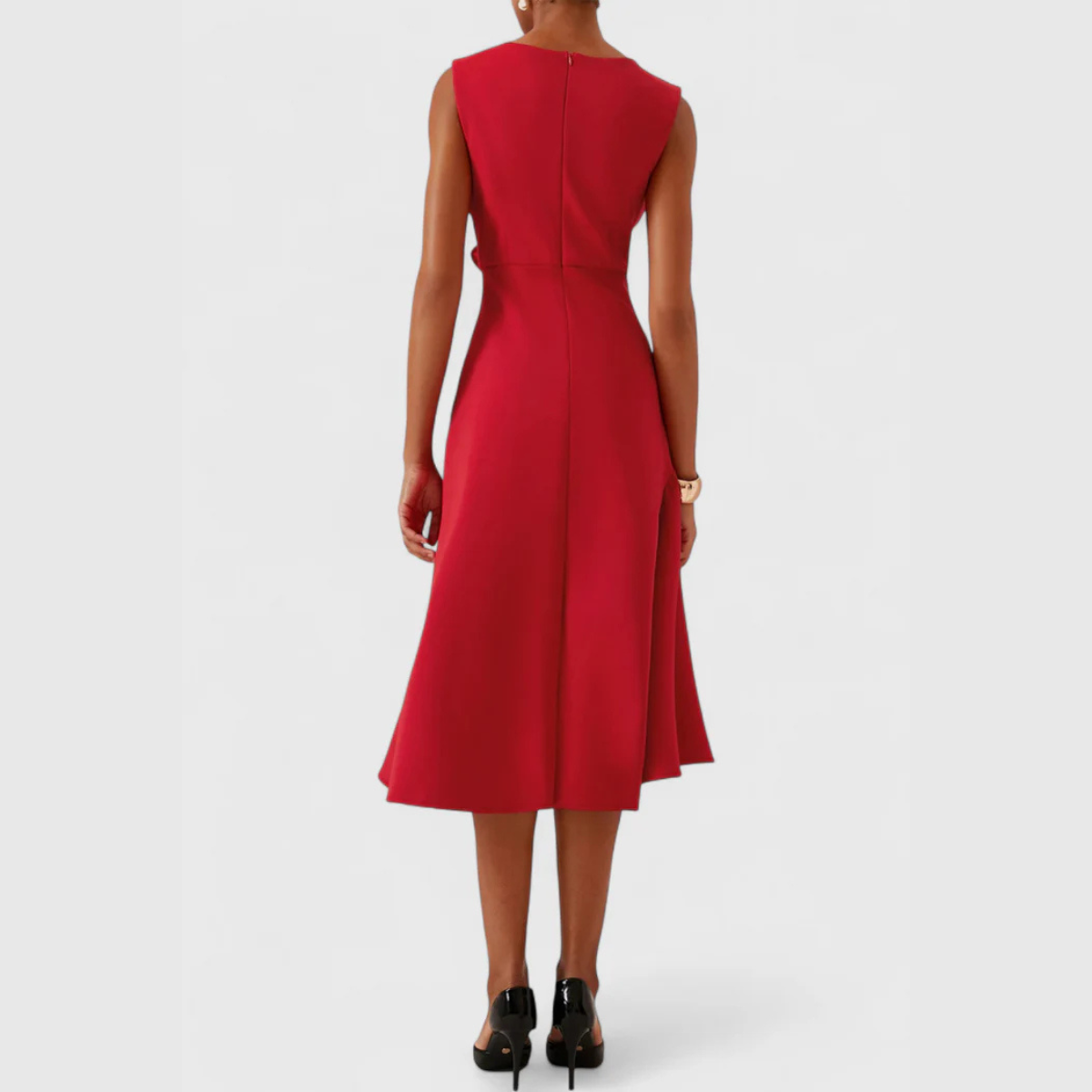 Chloe | Draped Asymmetric Sleeveless Women Summer Midi Dress