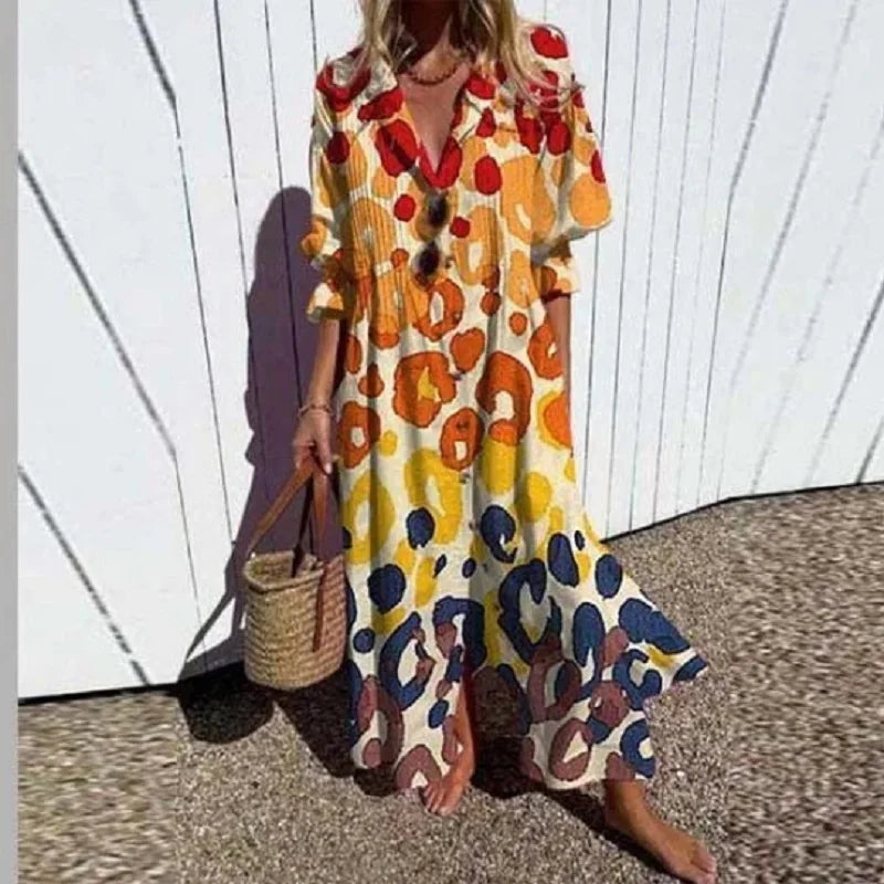 Amelie | Artistic Oversized Floral Women Summer Maxi Dress