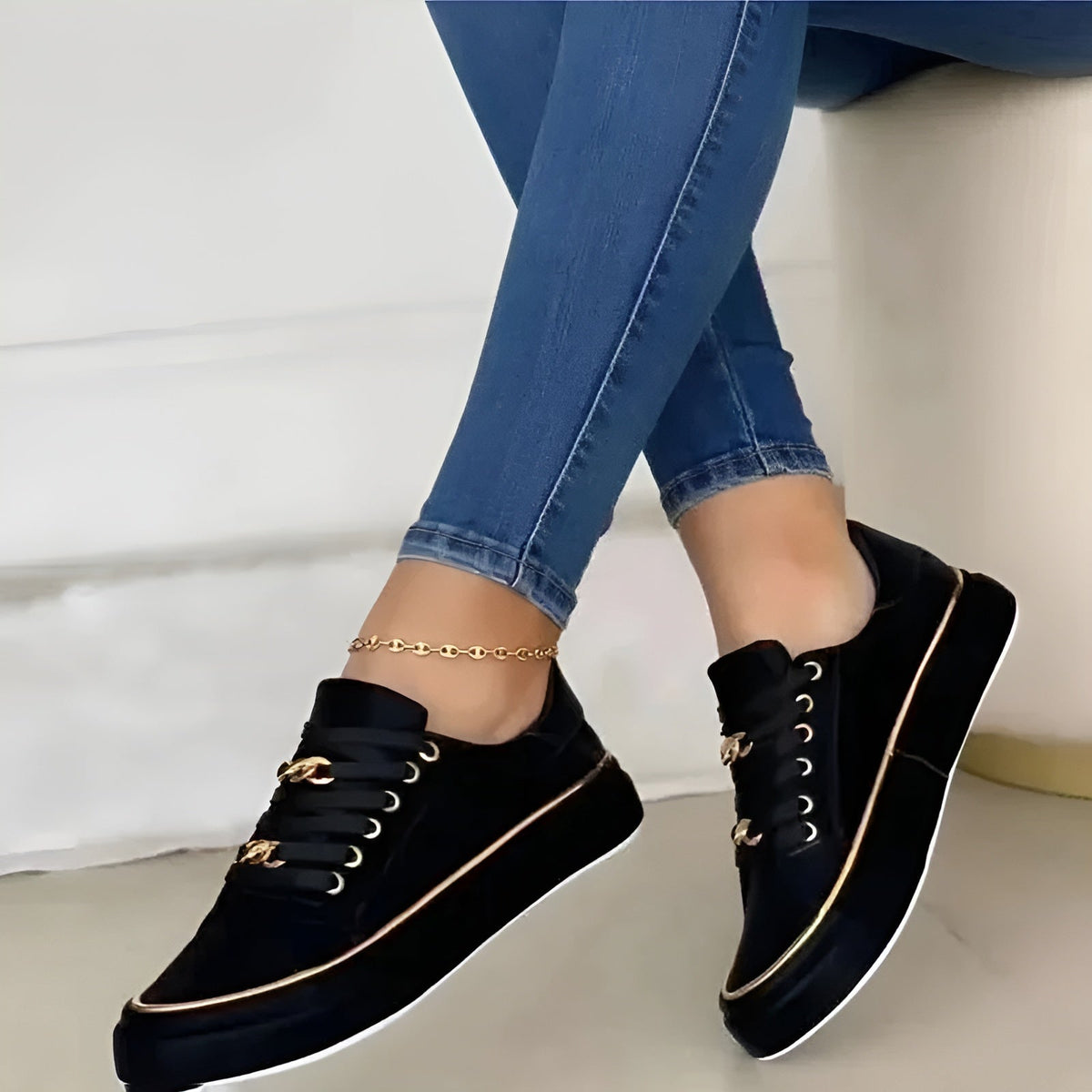 Hattie | Chic Accent-Detail Women Comfortable Sneakers