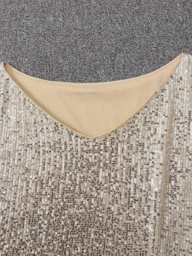 Evelyn | Off-Shoulder Sequin Batwing Women Summer Mini Dress