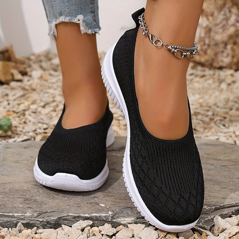 Flora | Knit Slip-On Walking Women Comfortable Sneakers