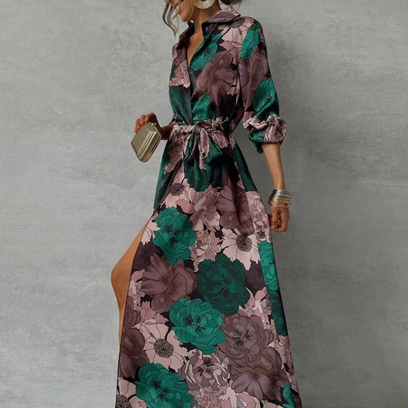 Alyssa | Belted Waist-Defining Women Summer Maxi Dress