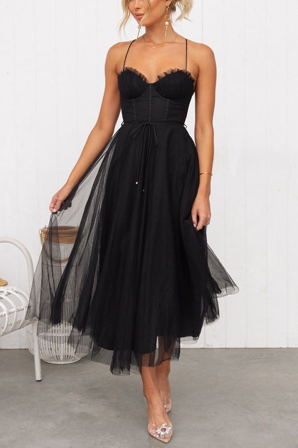 Olive | Sweetheart Tulle Layered Women Summer Maxi Dress