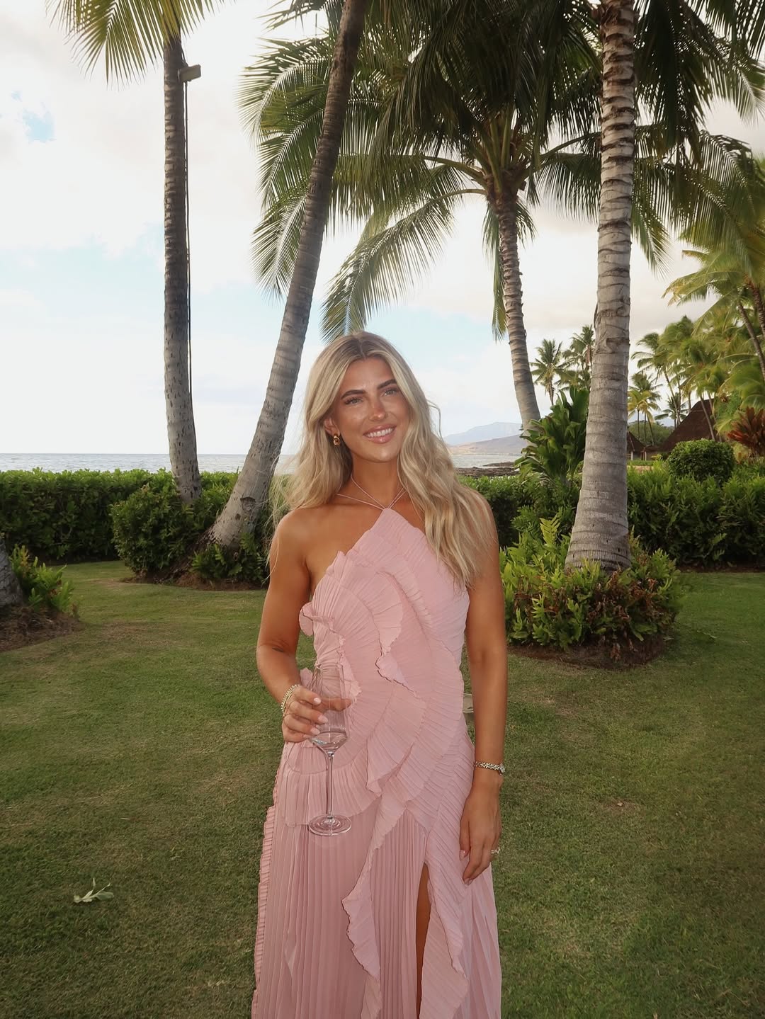 Sophie | Pleated Halter Ruffle-Cascade Women Summer Maxi Dress