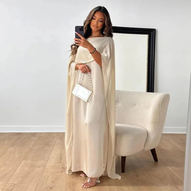 Lyra | Cape-Sleeve Flowing Women Summer Maxi Dress