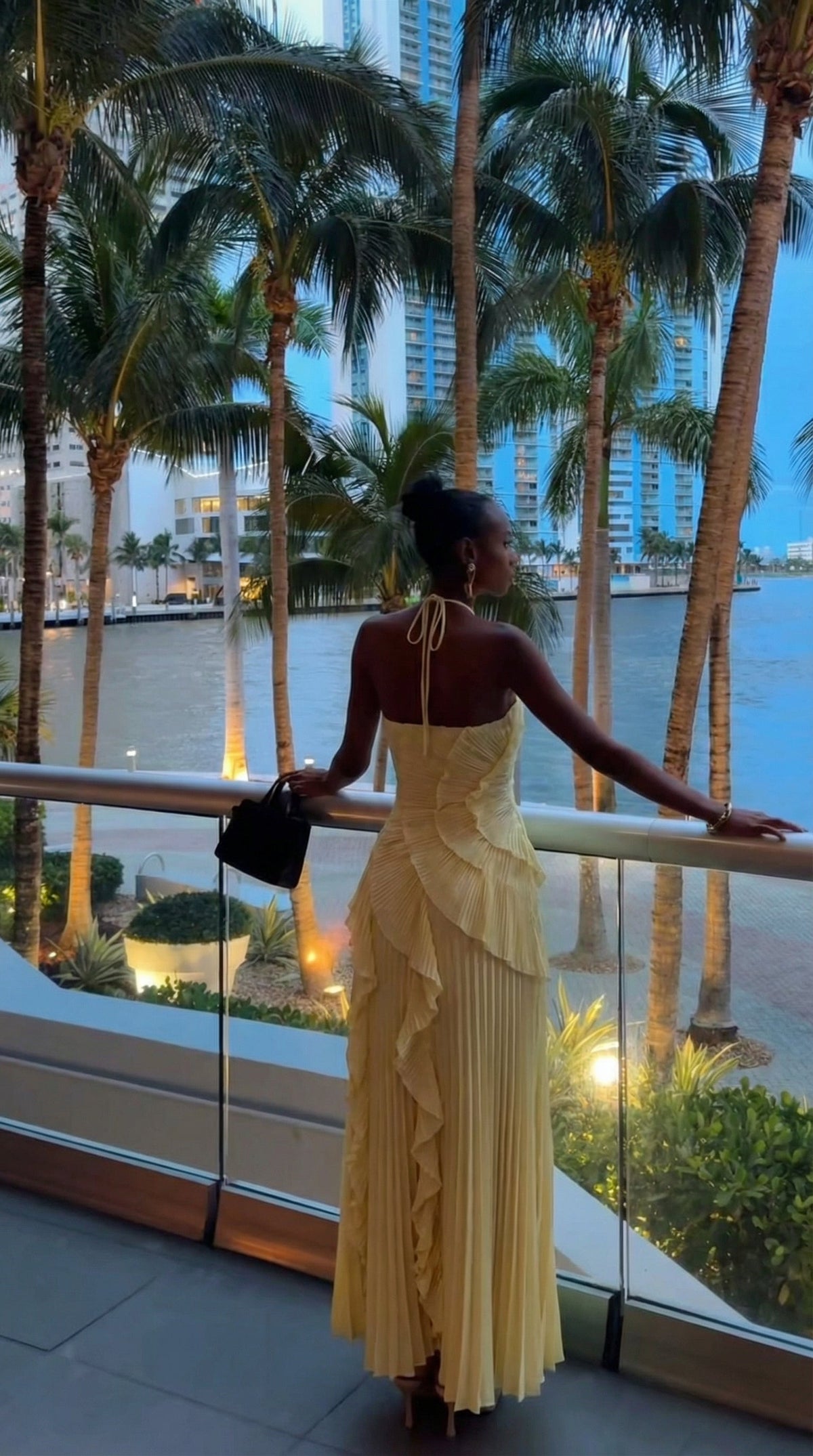 Ashley | Halter Asymmetric Ruffle Women Summer Maxi Dress