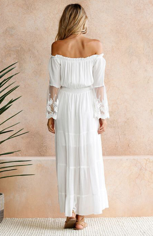 Olivia | Off-Shoulder Bell-Sleeve Boho Women Summer Maxi Dress