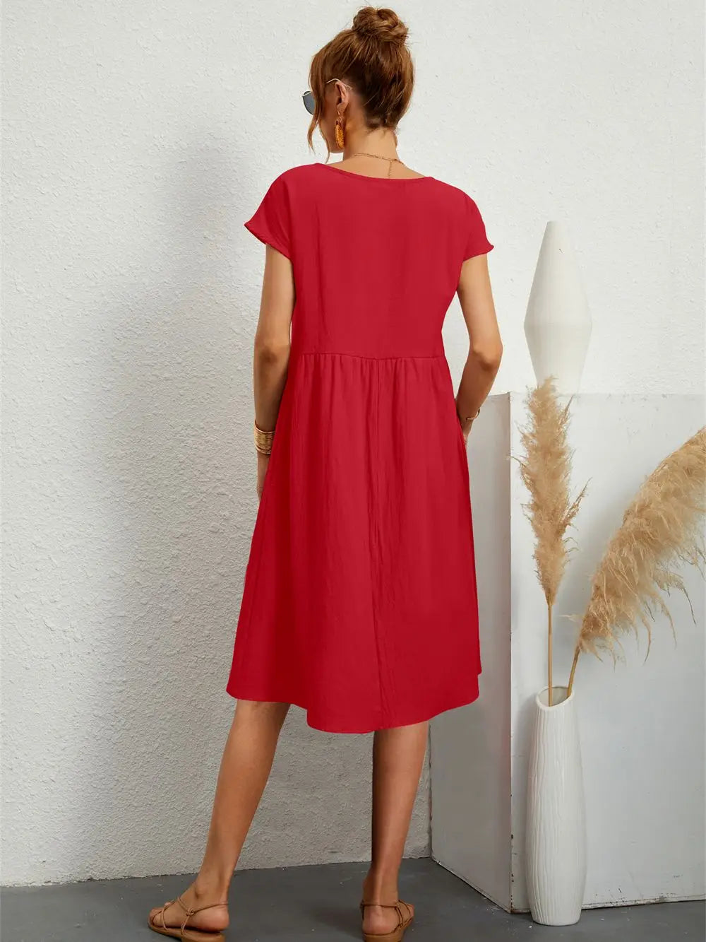 Astrid | Casual Relaxed Pocket T-Shirt Women Summer Midi Dress