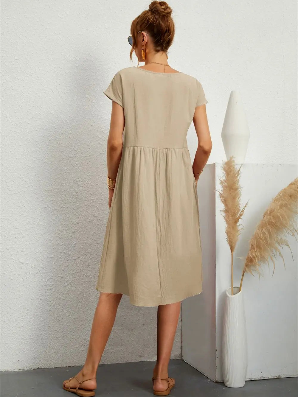 Astrid | Casual Relaxed Pocket T-Shirt Women Summer Midi Dress