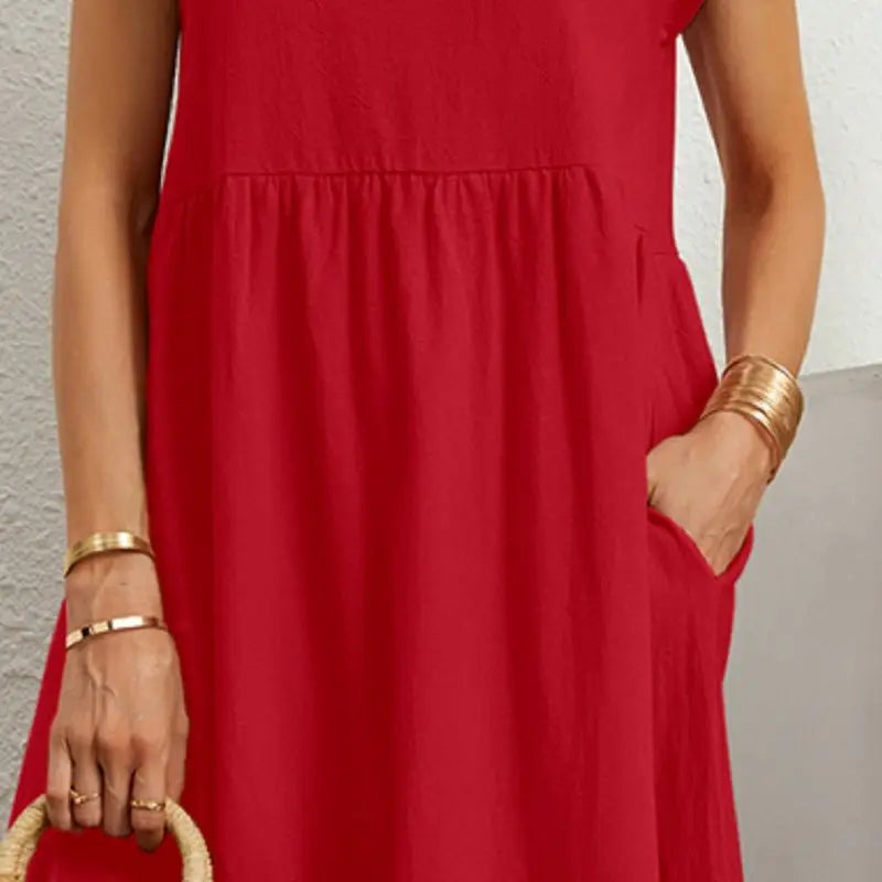 Astrid | Casual Relaxed Pocket T-Shirt Women Summer Midi Dress