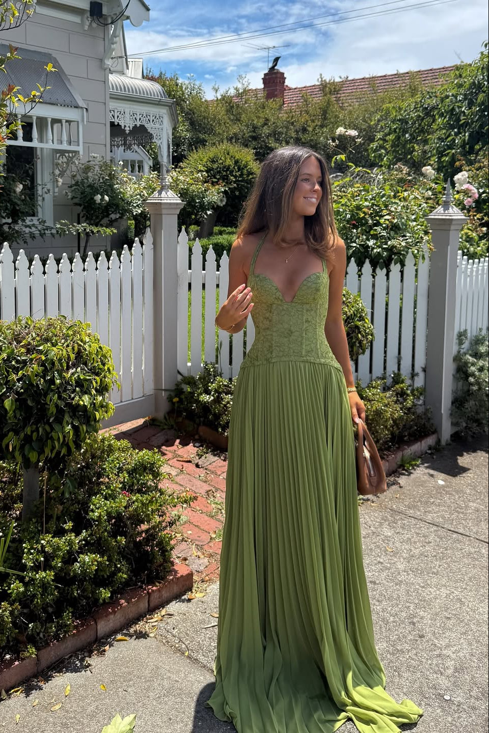 Nicole | Lace Corset Pleated Women Summer Maxi Dress