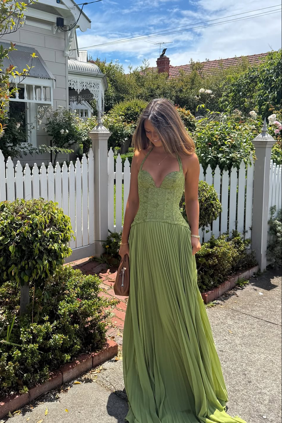 Nicole | Lace Corset Pleated Women Summer Maxi Dress